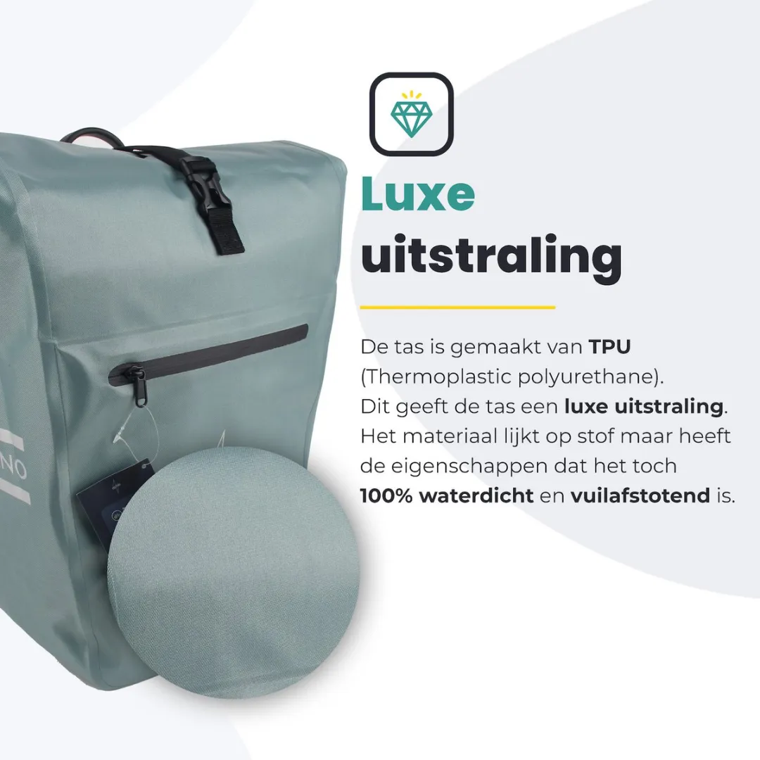 Voltano Luxe E-bike Fietstas 28L Ice Blauw - Waterdicht