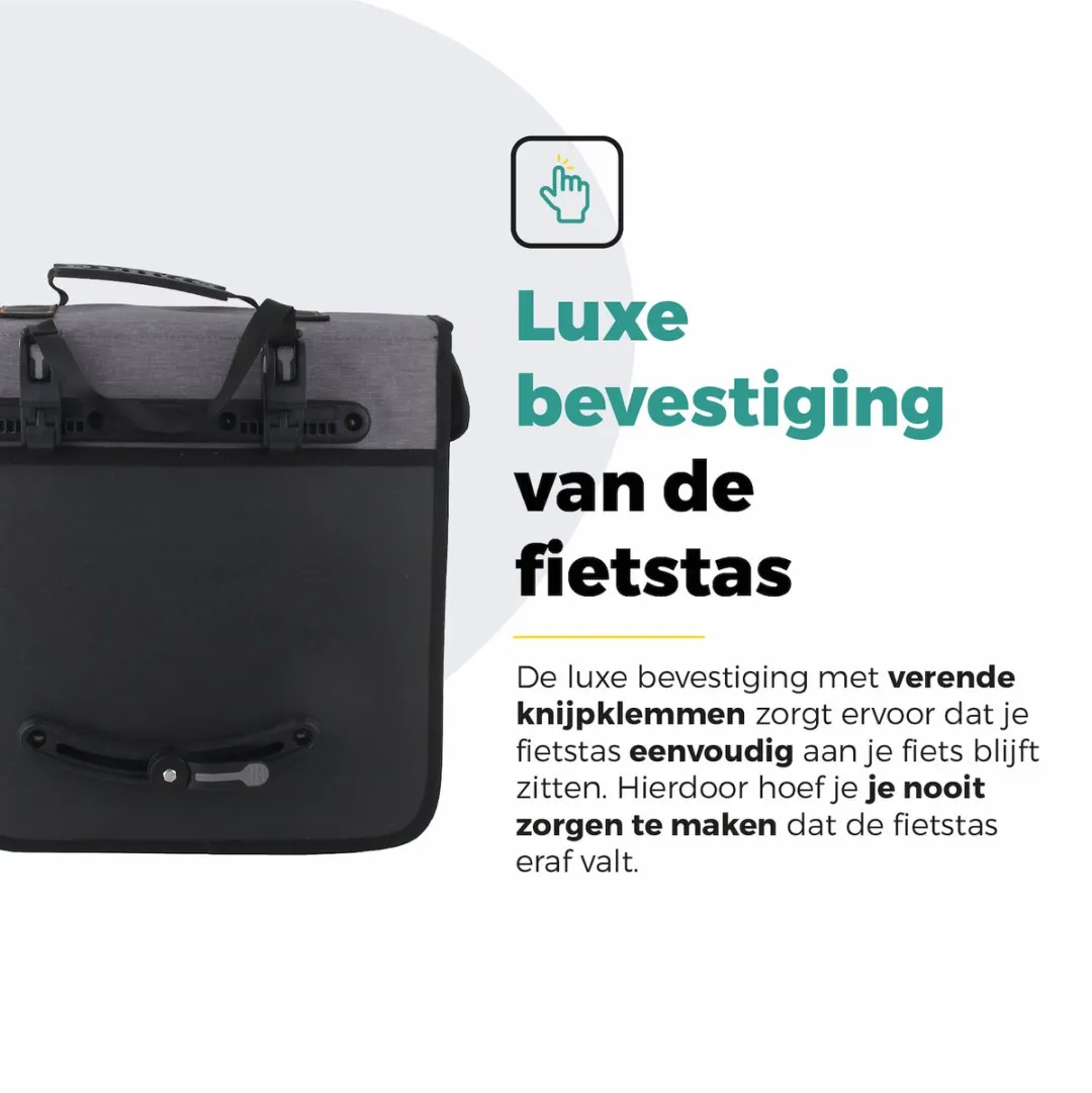 Voltano Enkele Fietstas Afgeschuind Rechts 22L - Grijs