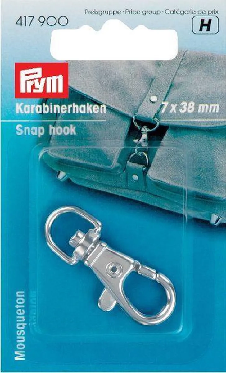 Prym Karabijnhaak 7/38mm - Zilver