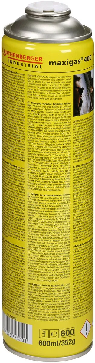 Rothenberger Maxigas 400 Gasfles 600ml
