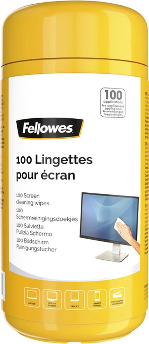 Fellowes Beeldschermreiniger Doekjes 100 Stuks