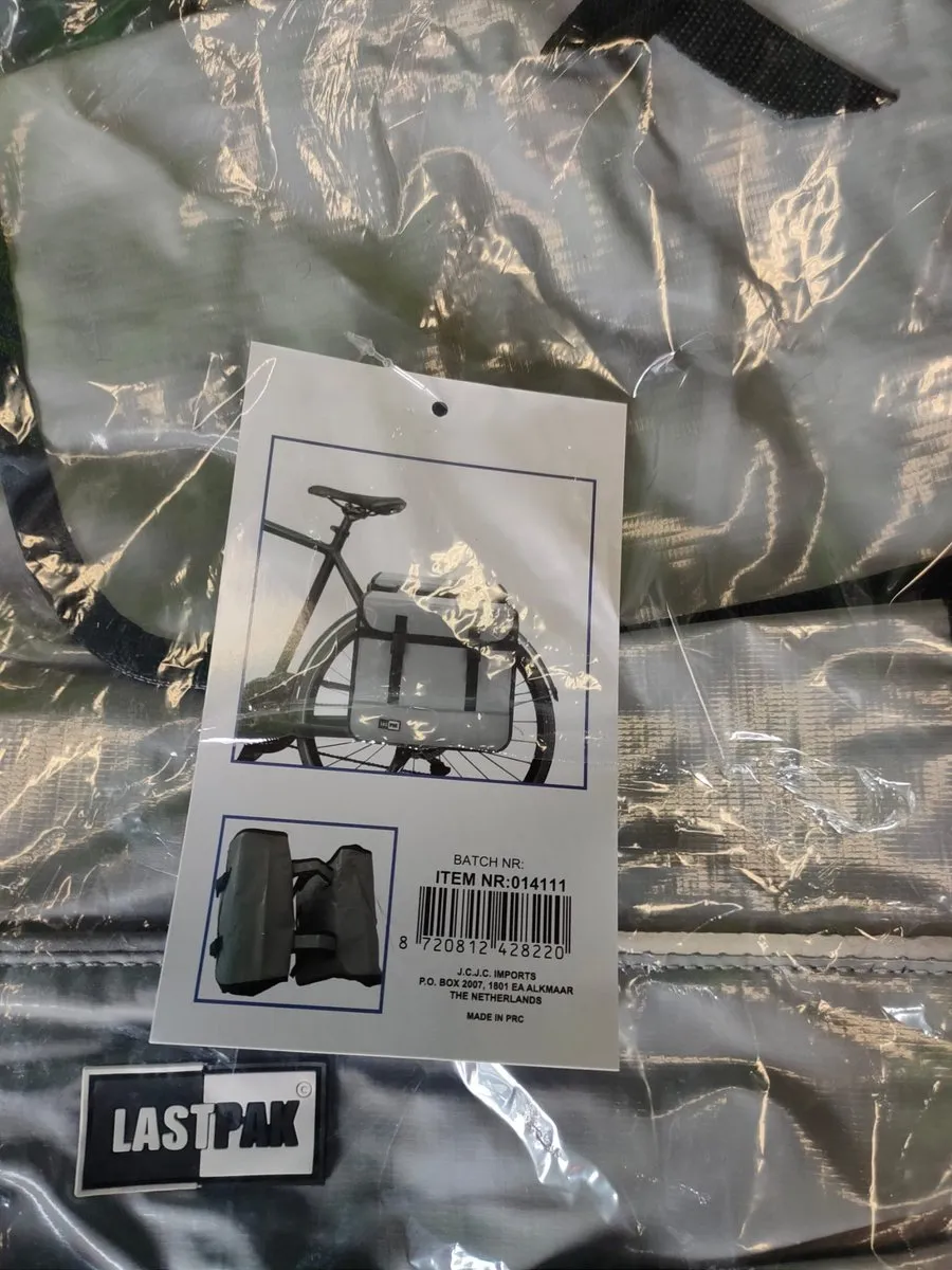Lastpak Dubbele Fietstas 35L - Grijs
