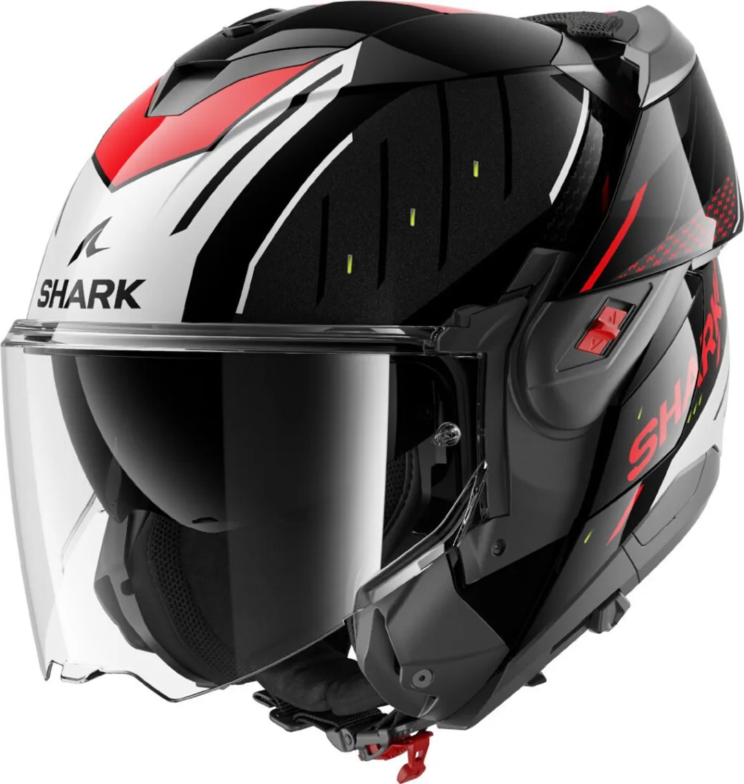 Shark Oxo Rydger Helm - XS - Zwart/Zilver/Rood - afbeelding 2 van 5