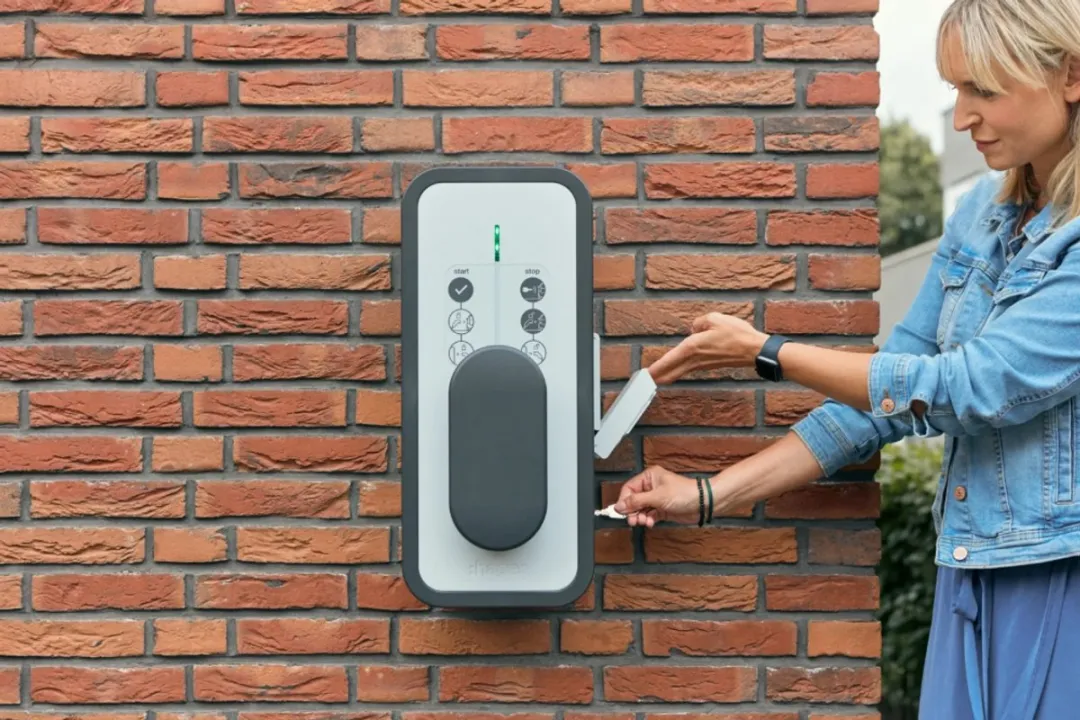 Hager Witty Start laadstation type 2 (11-22kW) met sleutelschakelaar - wit (XEV1K11T2)