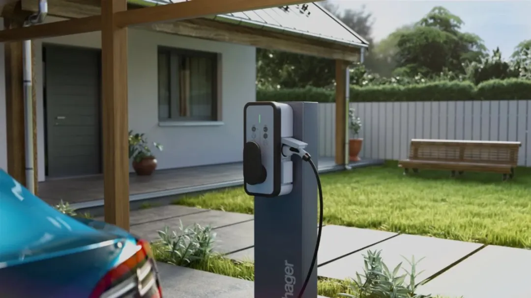 Hager Witty Start laadstation type 2 (11-22kW) met sleutelschakelaar - wit (XEV1K11T2)