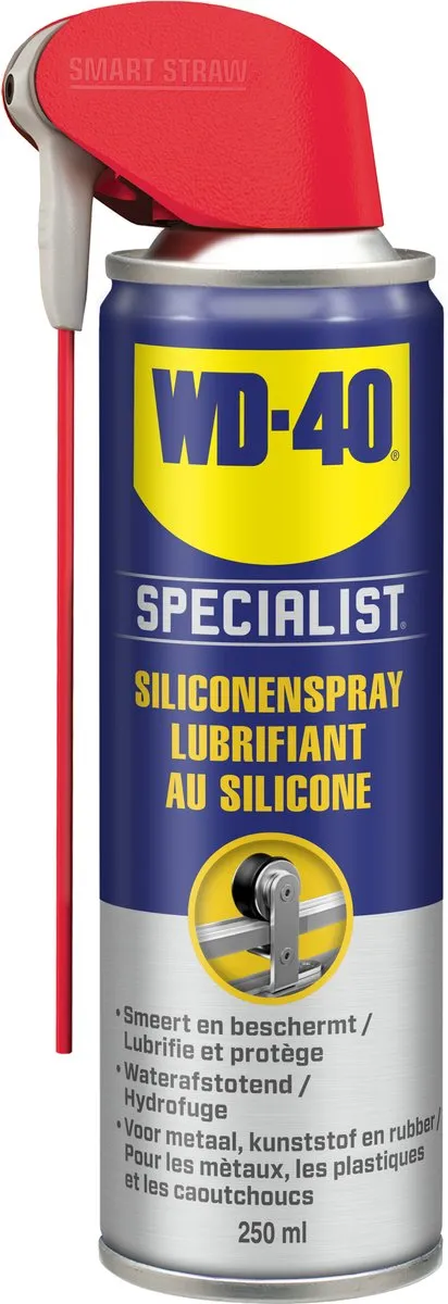 WD-40® Siliconenspray 250ml - Smeermiddel - Siliconenvet - Voor prestaties onder hoge druk