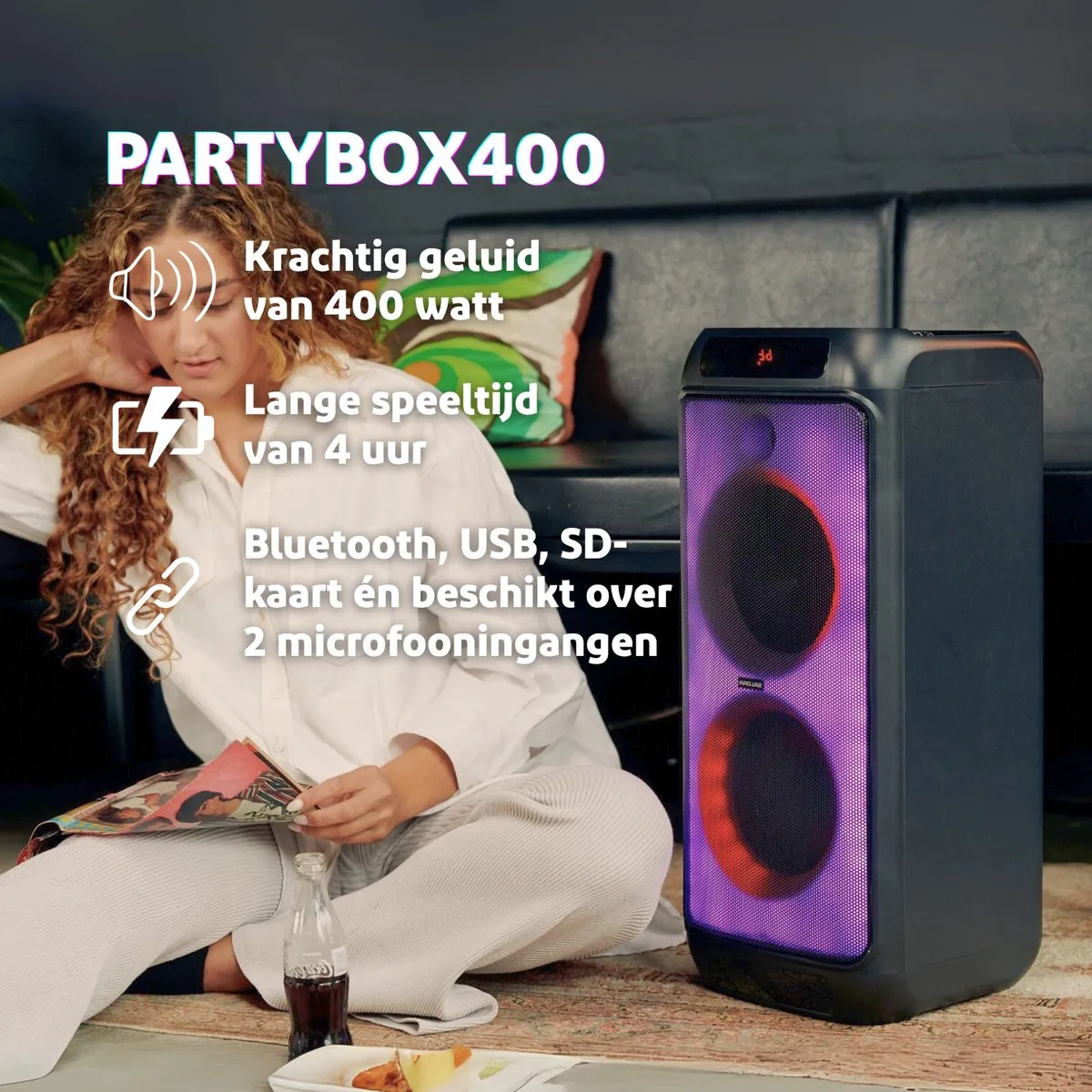 Salora PARTYBOX400 Partybox - 400W - Zwart