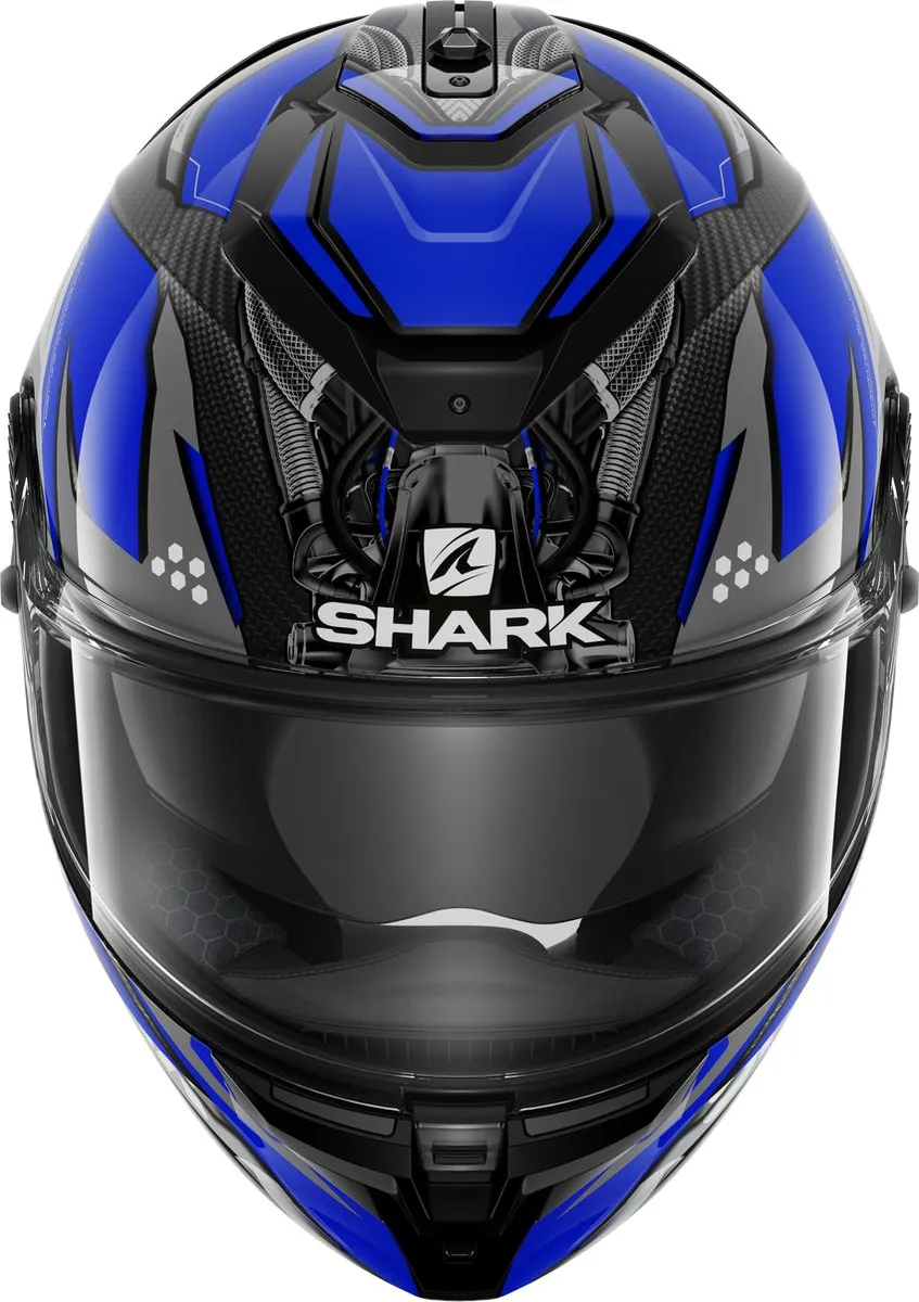 Shark Spartan GT Carbon Urikan Motorhelm - XS - Blauw