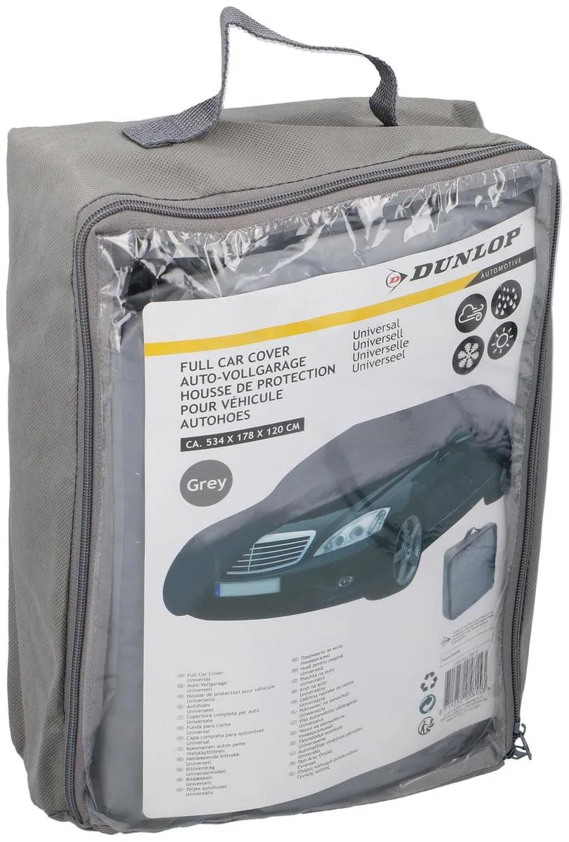 Dunlop Autohoes XL - 534x178x120cm - Grijs