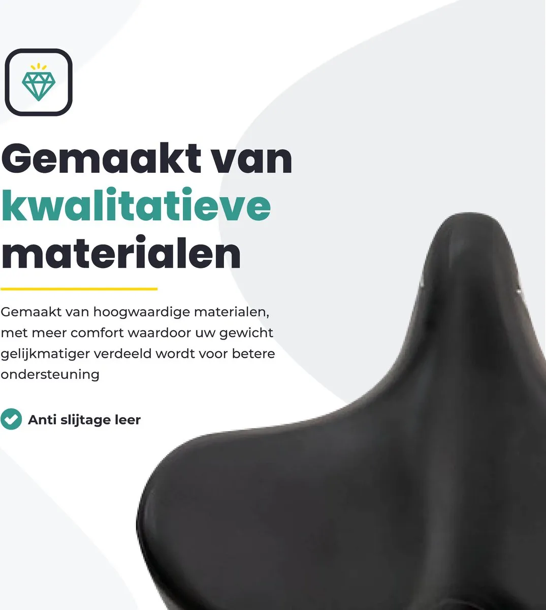 Voltano City XXXL Fietszadel - Zwart - afbeelding 6 van 6
