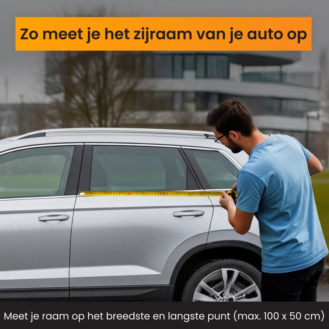R2B Zonnescherm Auto Zijruit - 2 Stuks - Schuifbaar