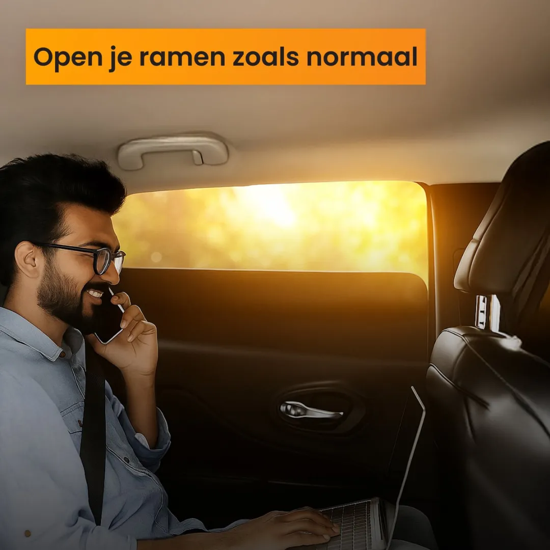 R2B Zonnescherm Auto Zijruit - 2 Stuks - Schuifbaar