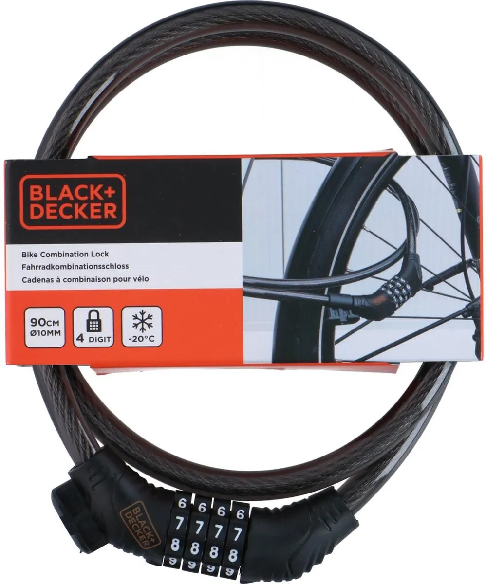BLACK+DECKER BXCHBL7008 Cijferslot - 4 cijfers - Zwart