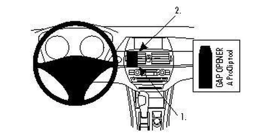 Brodit ProClip Houder - BMW X5/X6 Center Mount 2007-2014 - Zwart
