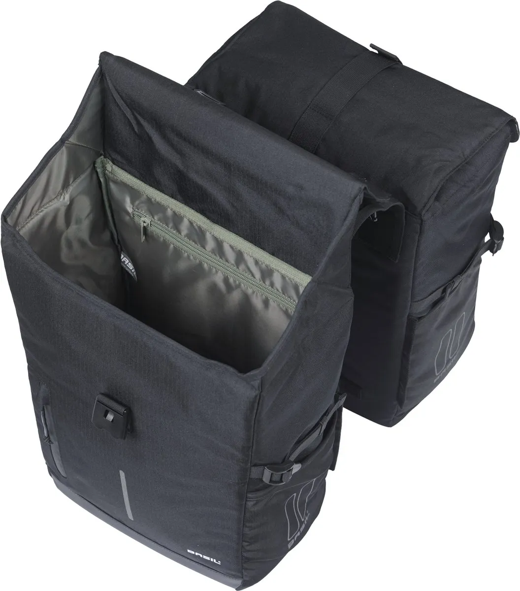 Basil Move Dubbele Fietstas 30L - Zwart