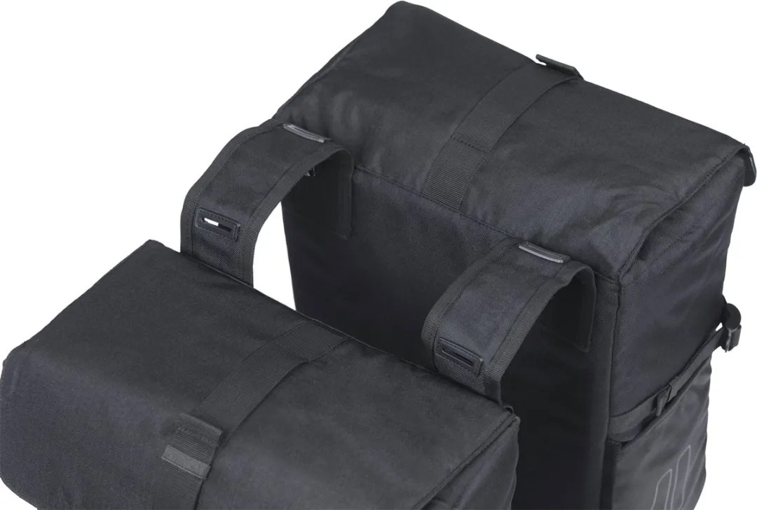 Basil Move Dubbele Fietstas 30L - Zwart