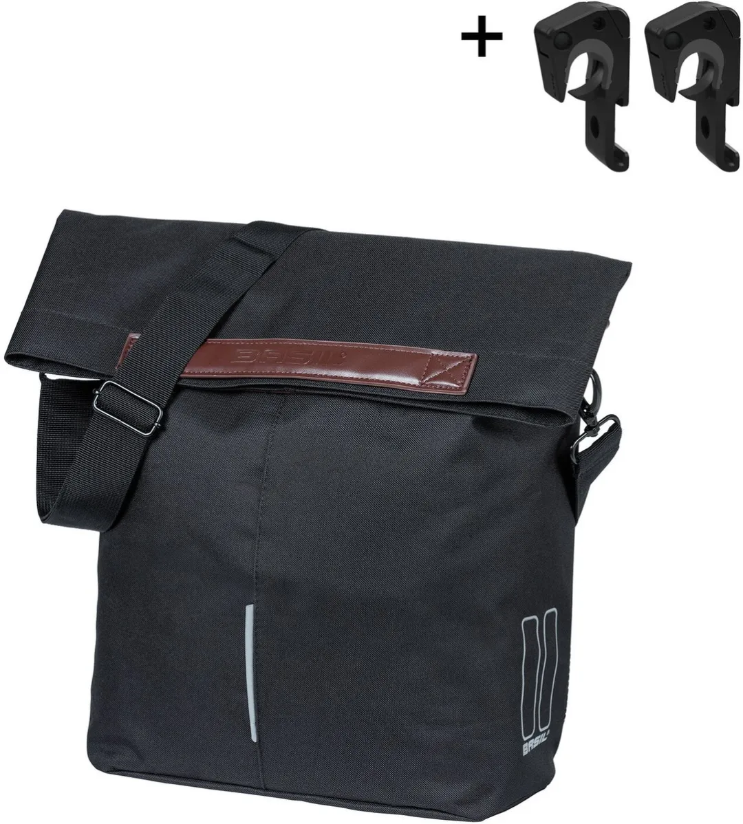 Basil City Fietstas MIk Hooks 16L - Zwart