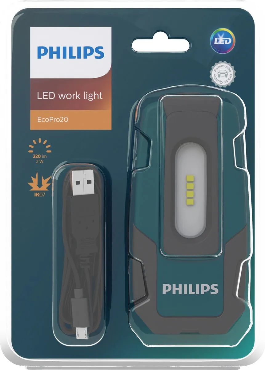 Philips Werklamp Ecopro2 LED USB 220 Lumen Groen/Zwart