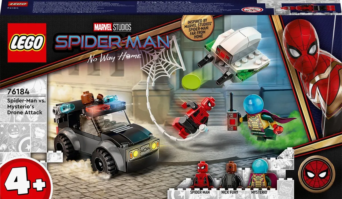 LEGO Marvel Spiderman vs. Mysterio Droneaanval 76184