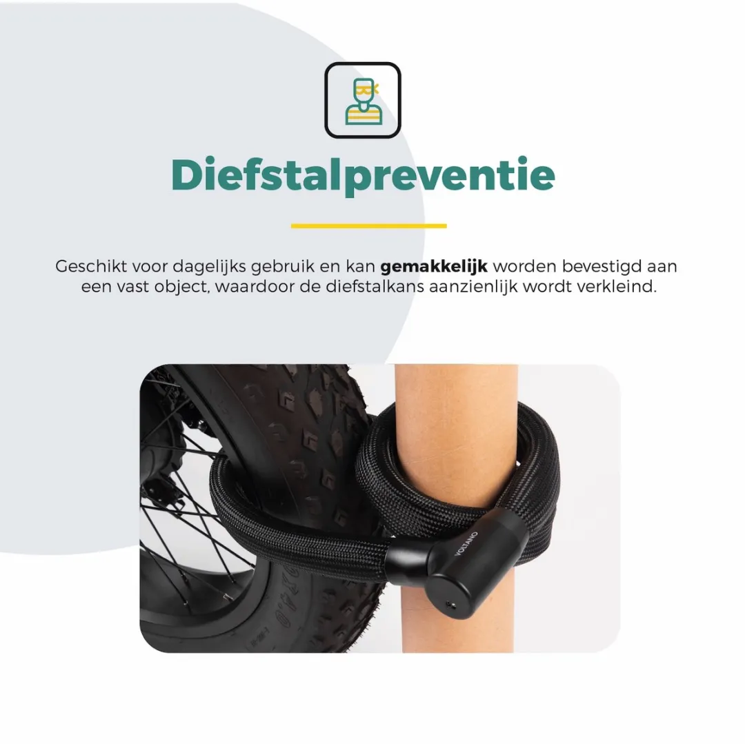 Voltano Flexilock Kettingslot 110cm - Zwart