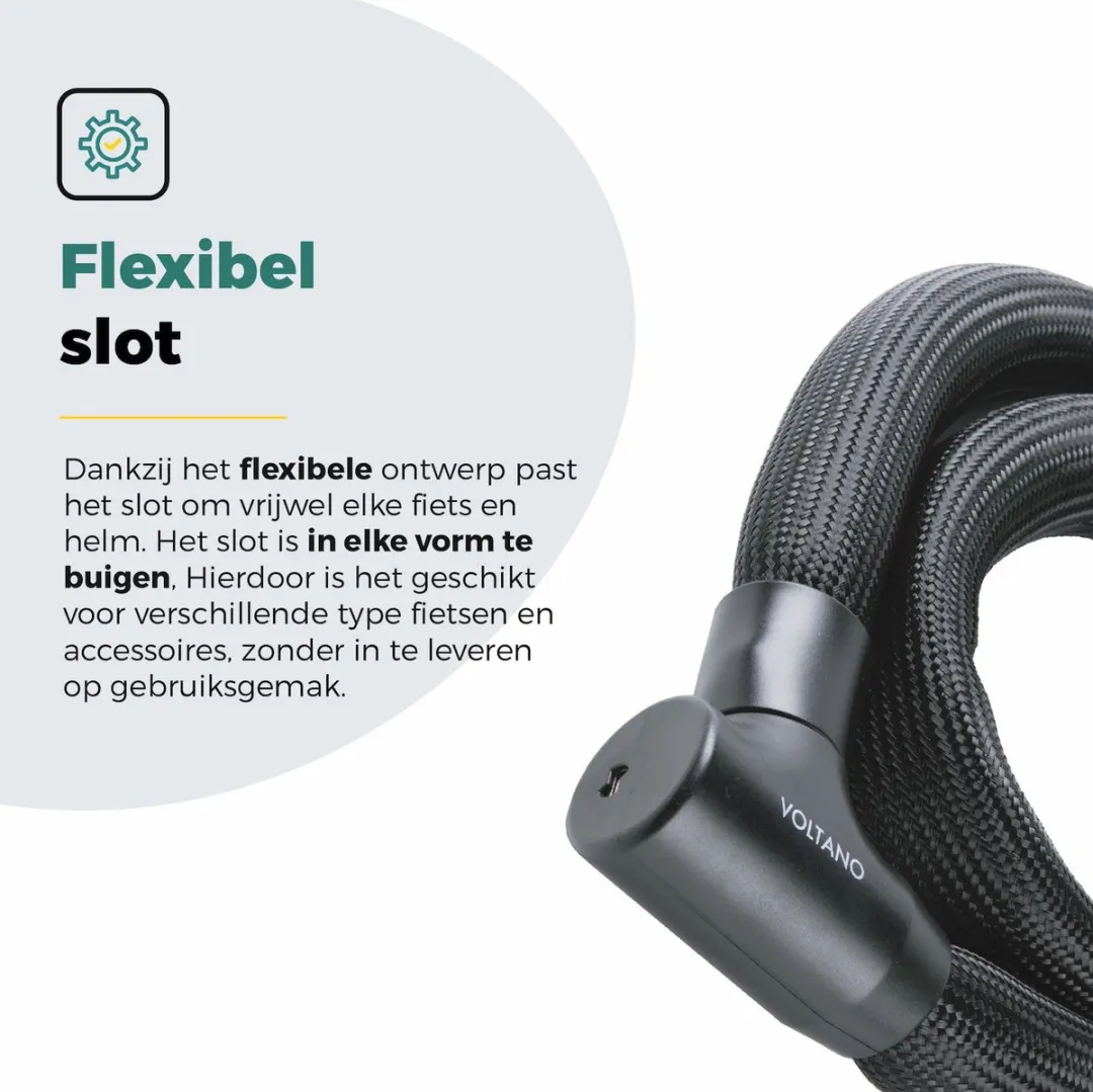 Voltano Flexilock Kettingslot 110cm - Zwart