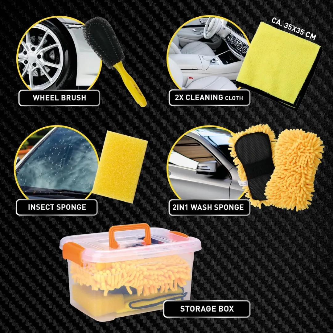 Dunlop Auto Was Set - 5 Stuks - Inclusief Velgenborstel