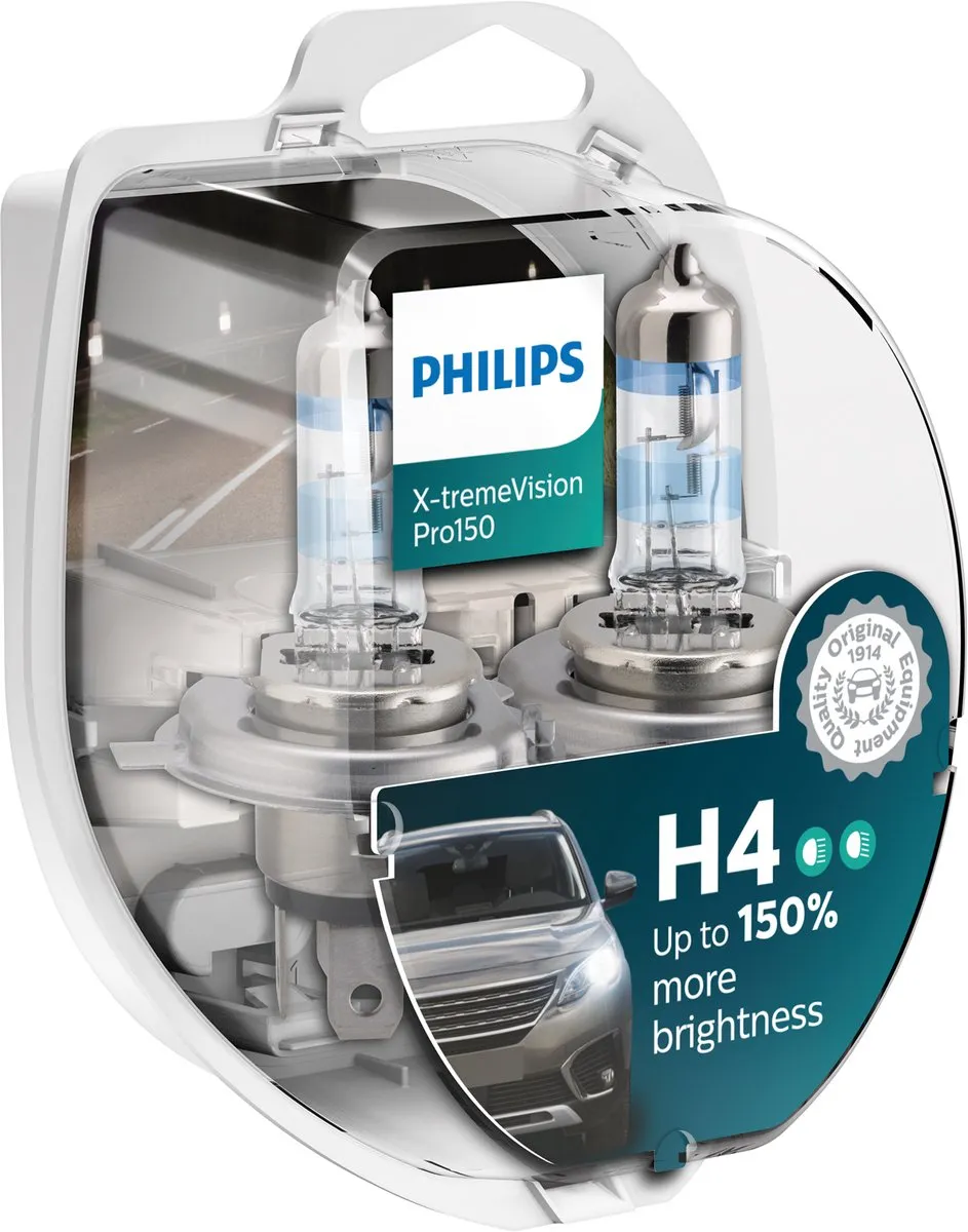 Philips H4 X-tremeVision Pro150 Autolamp - 2 Stuks