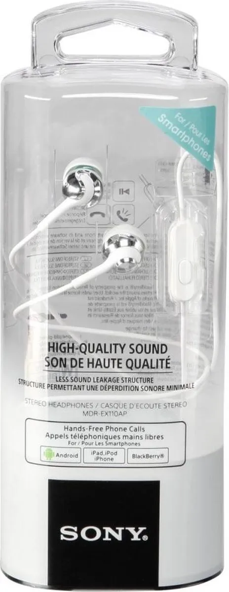 Sony MDR-EX110AP In-Ear Oordopjes - Wit