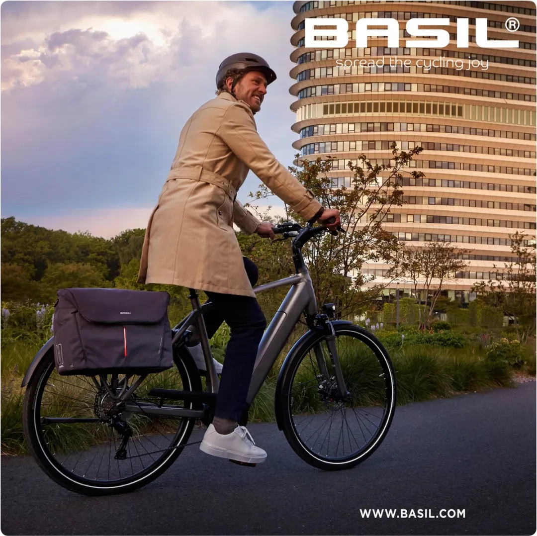 Basil B-Safe Commuter Laptoptas 17L - Olive Green - afbeelding 6 van 6