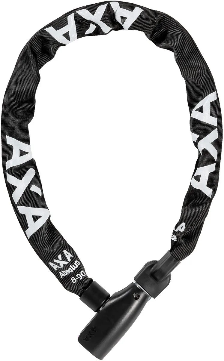 AXA Absolute 8 Kettingslot 90cm - 8mm Gehard Staal - Zwart