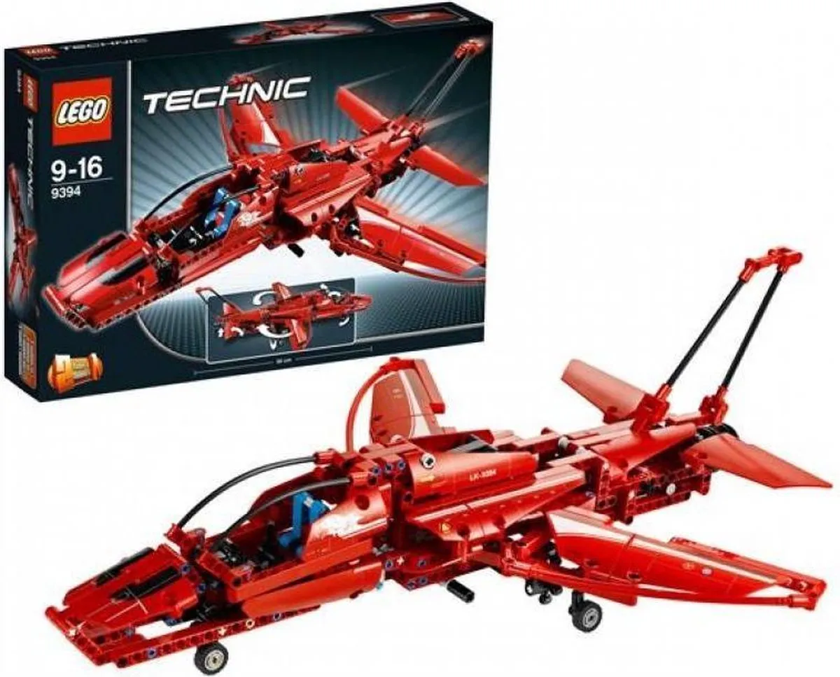 LEGO Technic Straalvliegtuig 9394 - 499 Stukken - Rood
