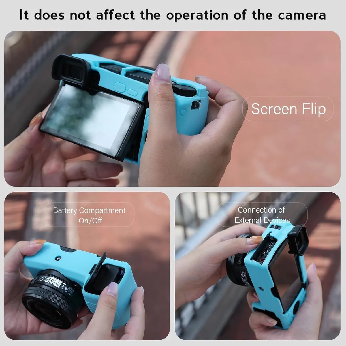 Sony Alpha A6400/A6300/A6100 Beschermhoesjes - Turquoise