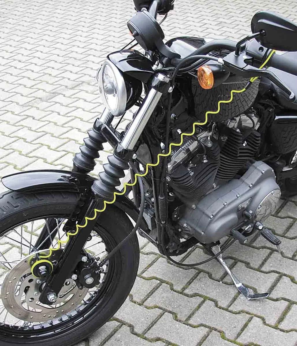 VINZ Reminderkabel Schrijfremslot 180cm - Geel