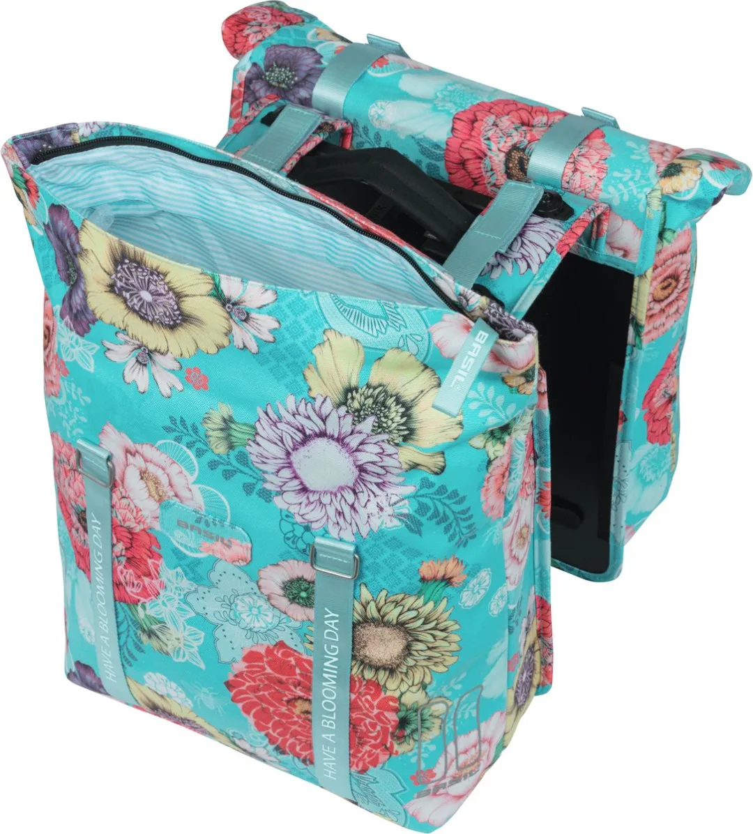 Basil Bloom Field Dubbele Fietstas MIK 28-35L - Blauw - afbeelding 6 van 6
