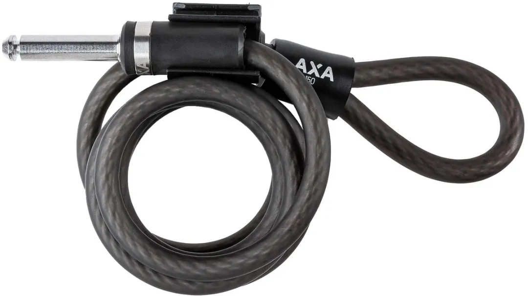 AXA Newton PI Insteekkabel 150cm 10mm - Zwart mat