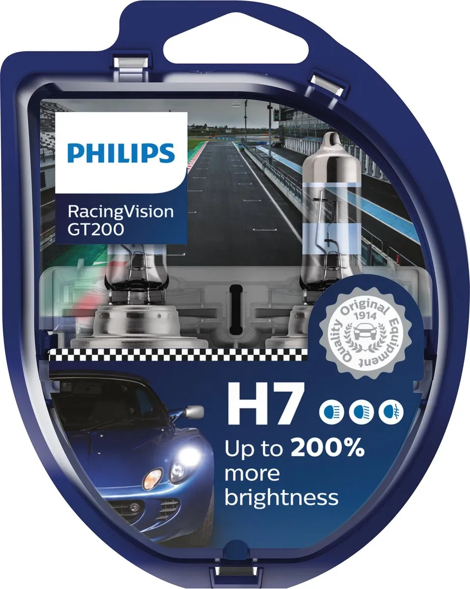 Philips H7 Racing Vision Reservelampen 12V 55W