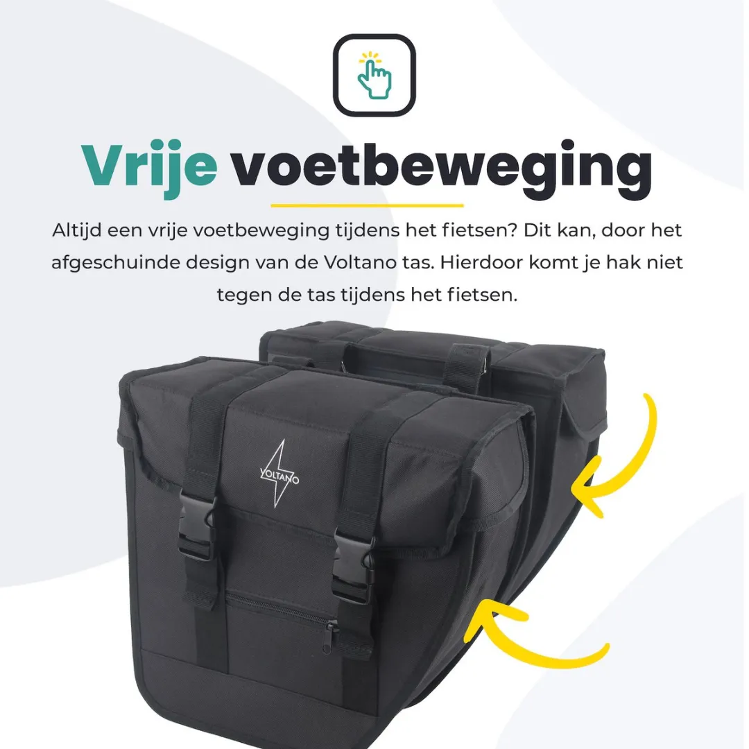 Voltano Dubbele Fietstas 24L - Zwart