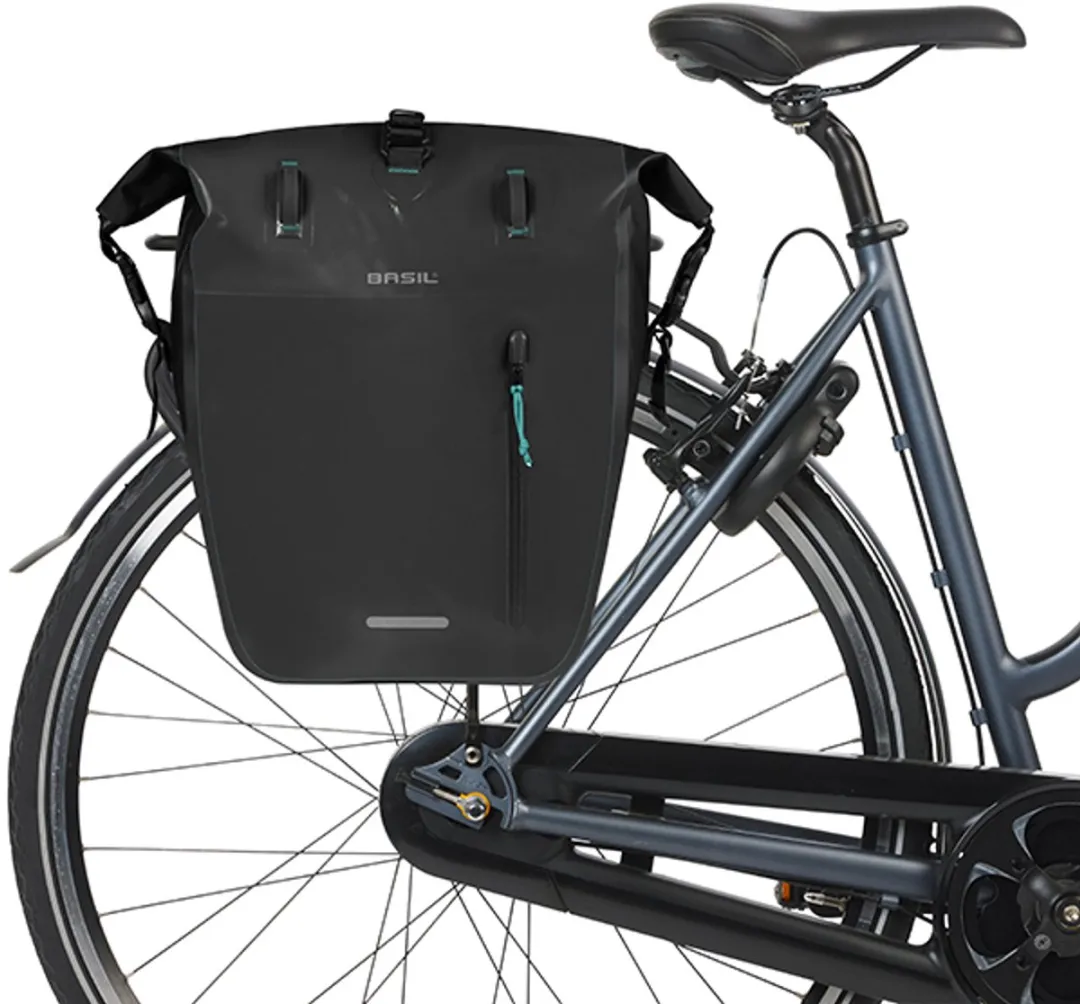 Basil Rivo Enkele Fietstas 31L - Zwart - afbeelding 6 van 6