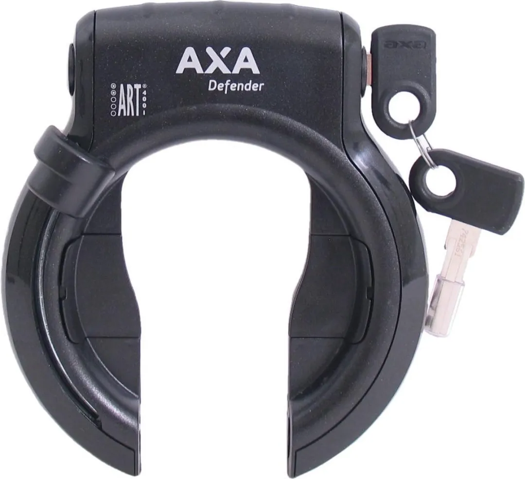Axa Defender Ringslot - Glanzend zwart + Bosch 2-tube cilinder