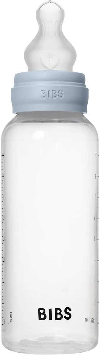 Bibs Fles - Medium Flow - 270 ml - Silicone - Baby Blue
