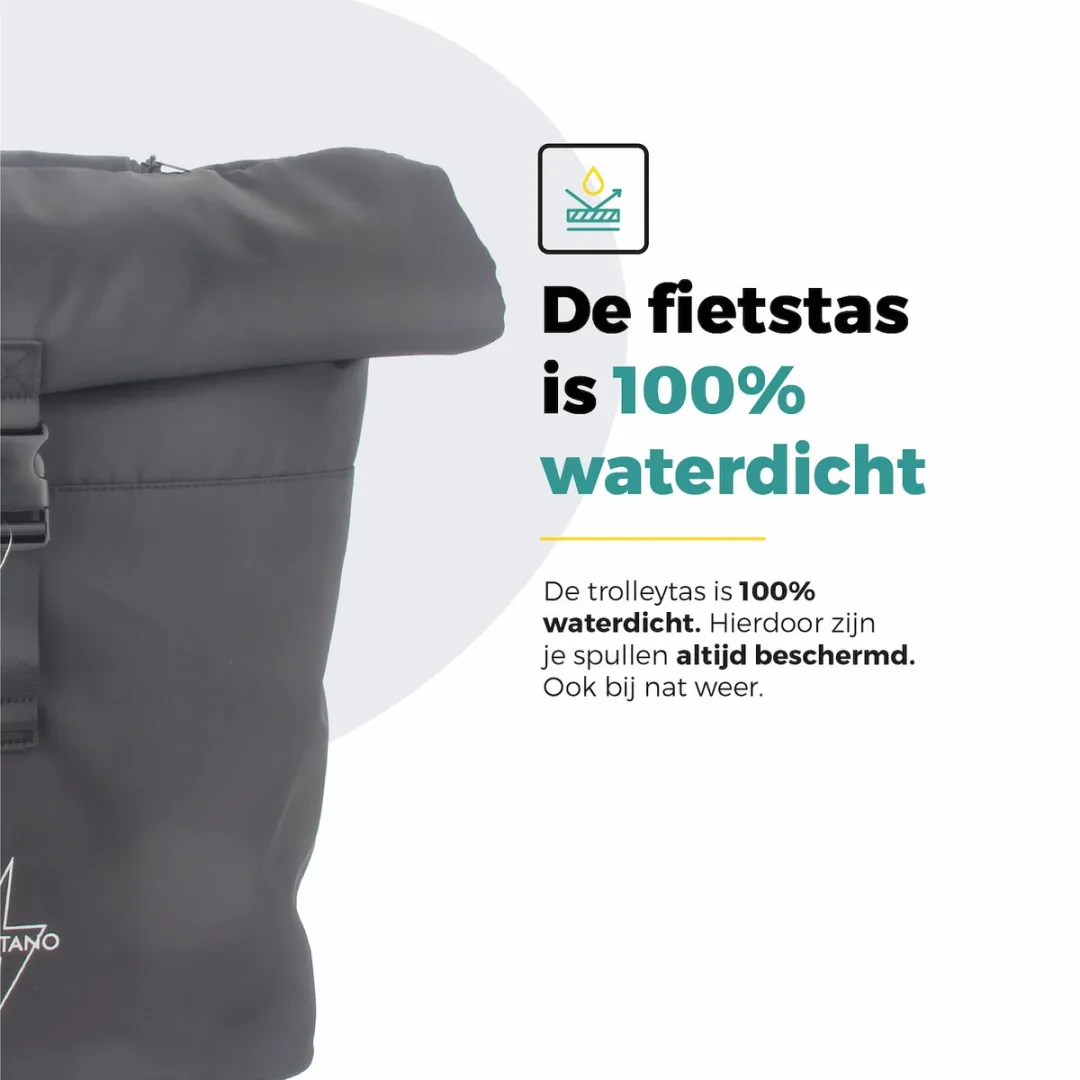 Voltano Fietstrolley Tas 2.0 - 28L - Zwart