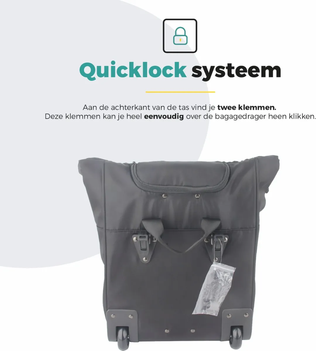 Voltano Fietstrolley Tas 2.0 - 28L - Zwart