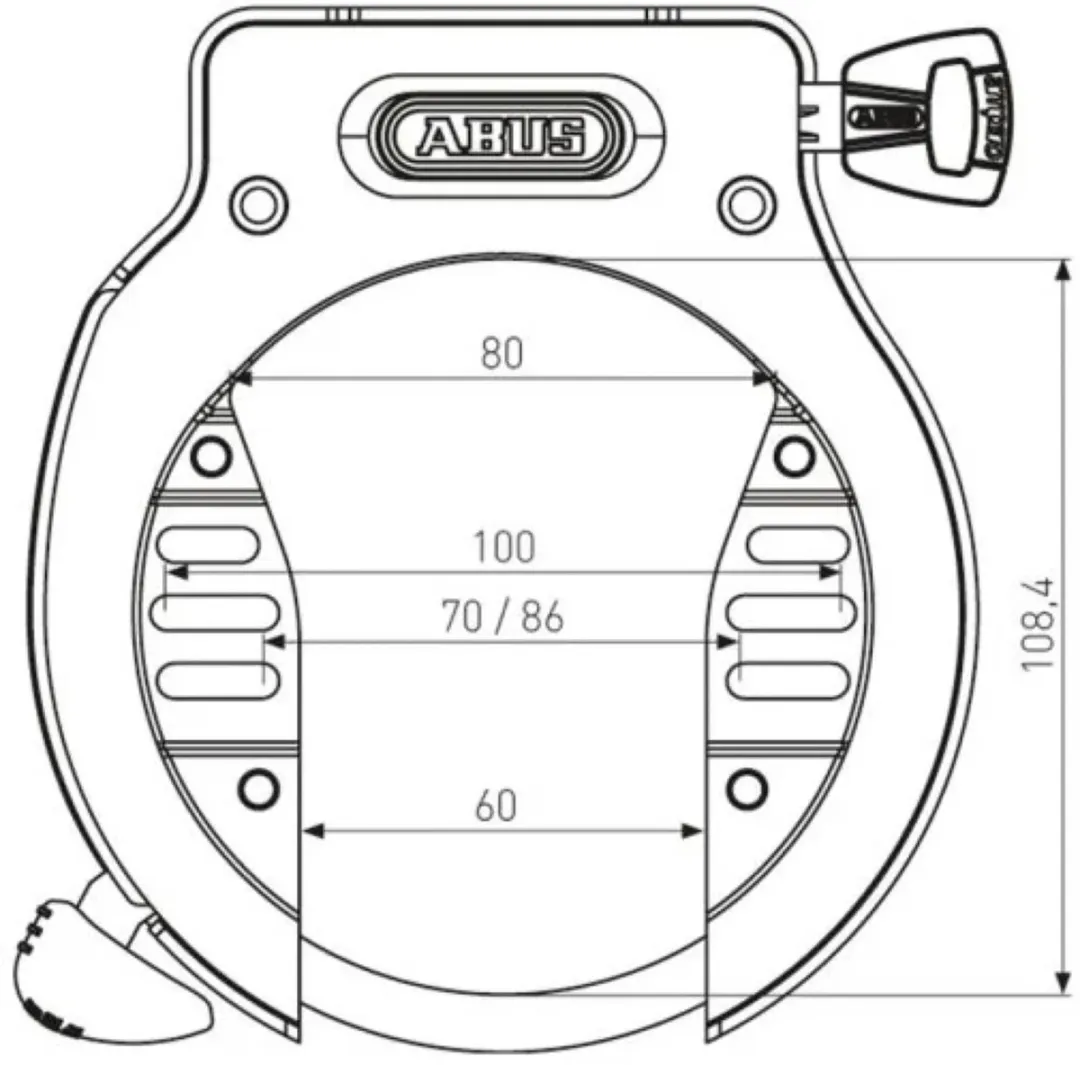ABUS Amparo 4650 Ringslot ART - Zwart