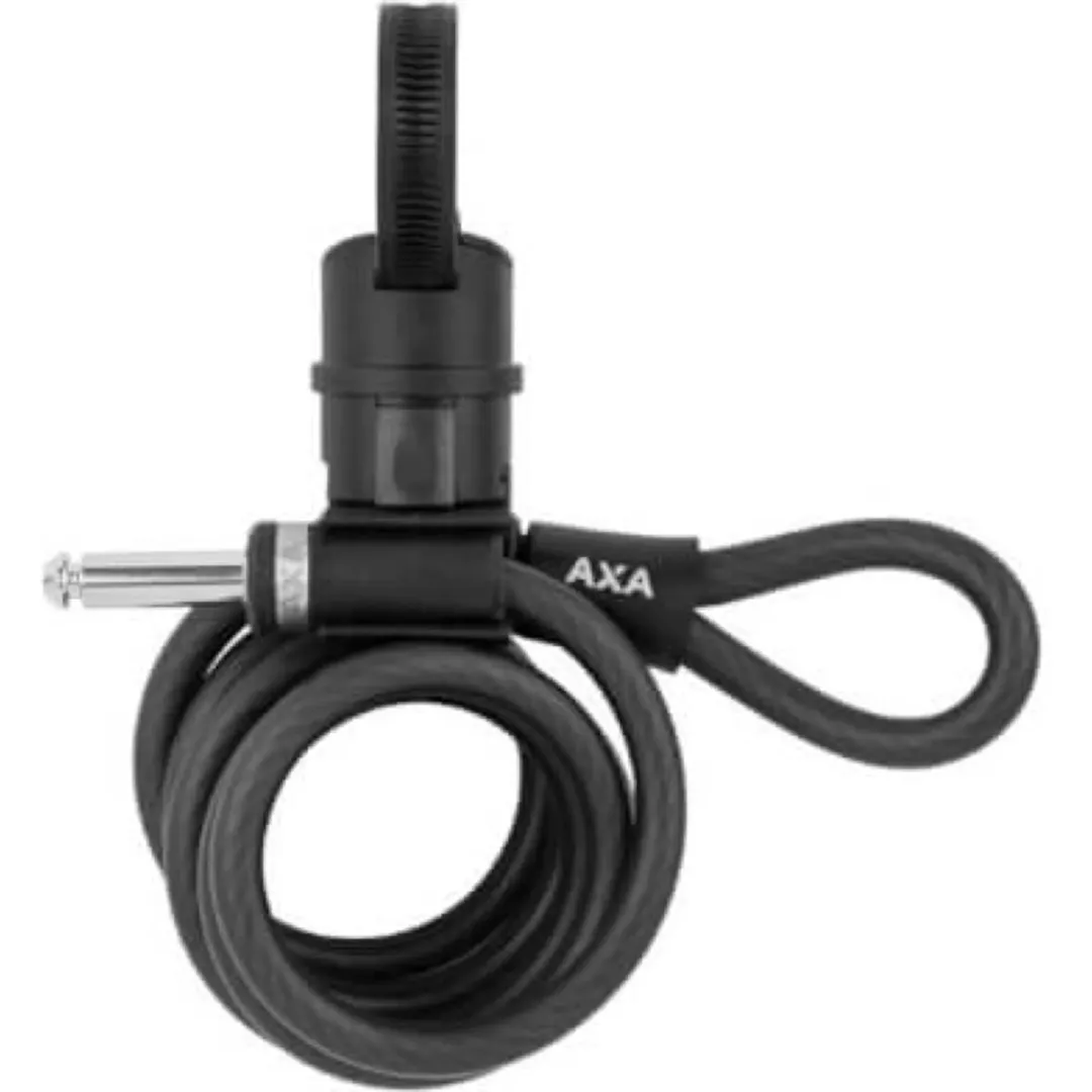 AXA Newton PI Insteekkabel 180cm 10mm - Zwart mat
