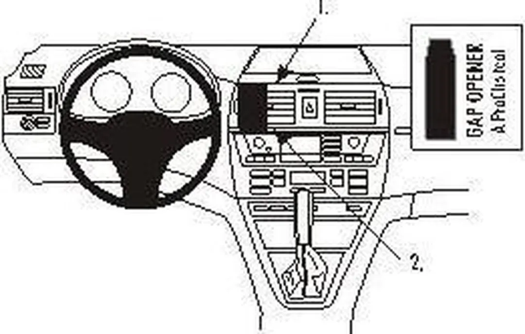 Brodit Center Mount BMW X3 04 - 853407 - Zwart - afbeelding 6 van 6