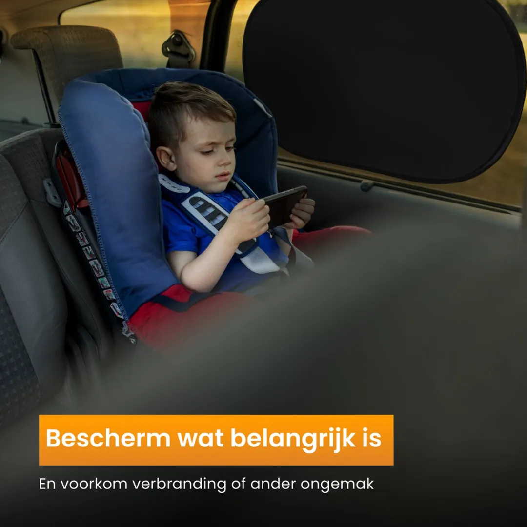 R2B Zonnescherm Auto Zijruit - 2 Stuks - UV-Bescherming