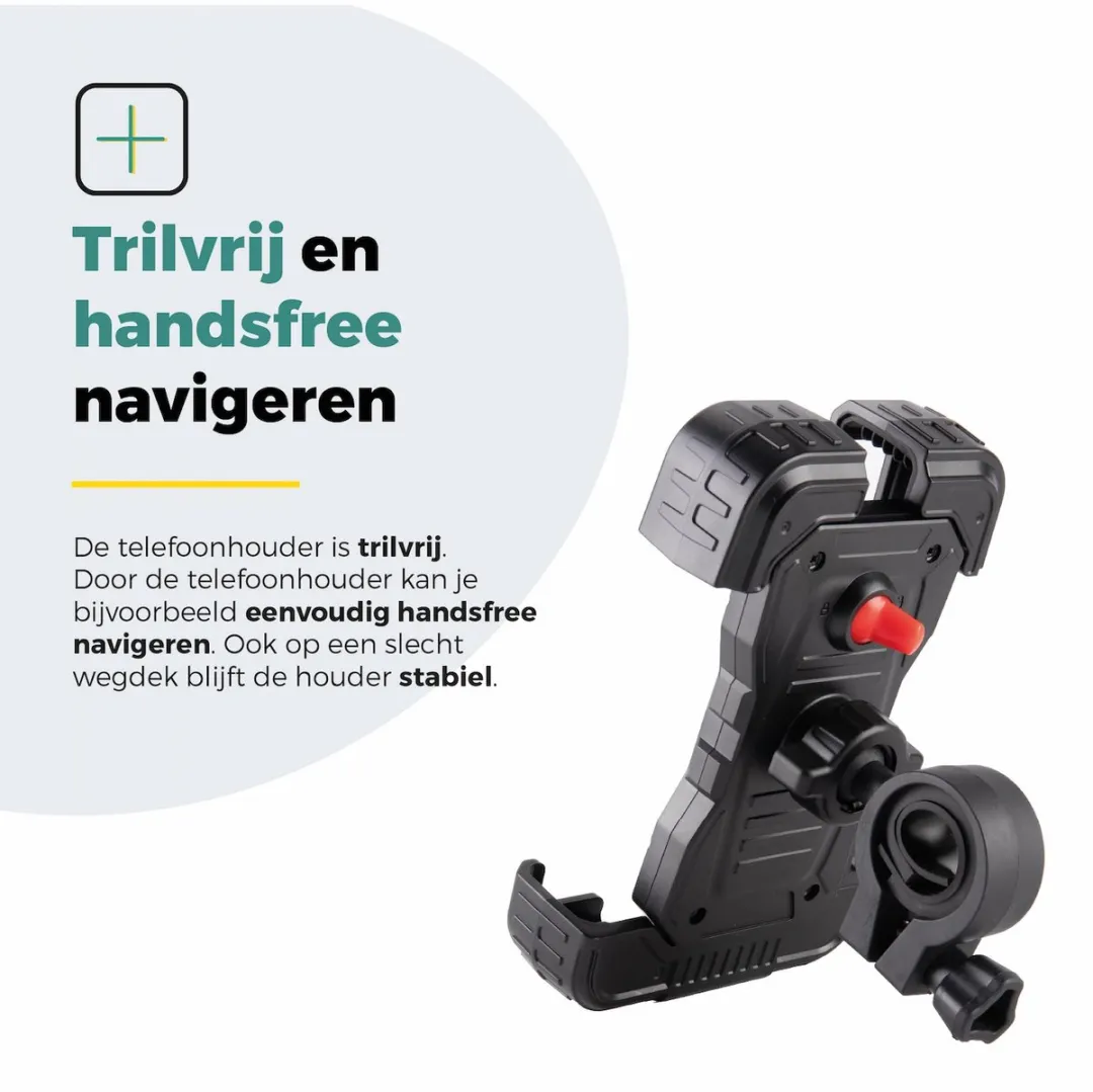 Voltano Strong Universele Telefoonhouder Fiets - Zwart - 360° Draaibaar - afbeelding 6 van 6