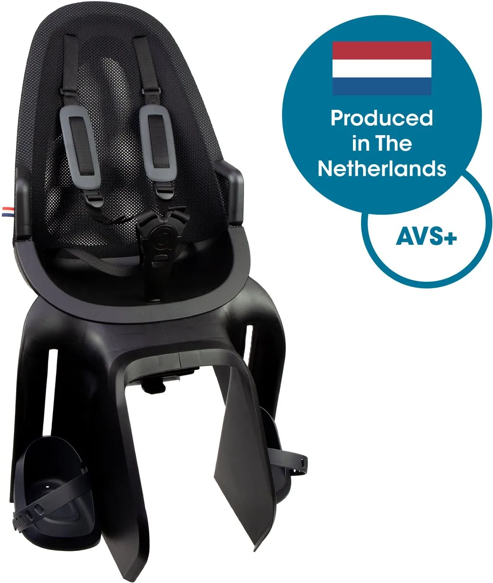 Qibbel Air Fietsstoeltje AVS+ - Midnight Black