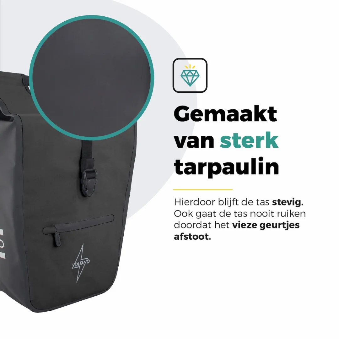 Voltano E-bike Shopper Enkele Fietstas 27L - Zwart
