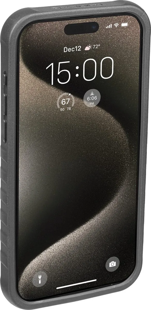 Topeak iPhone 15 Pro Max Ridecase Telefoonhoesje - Transparant - Zwart